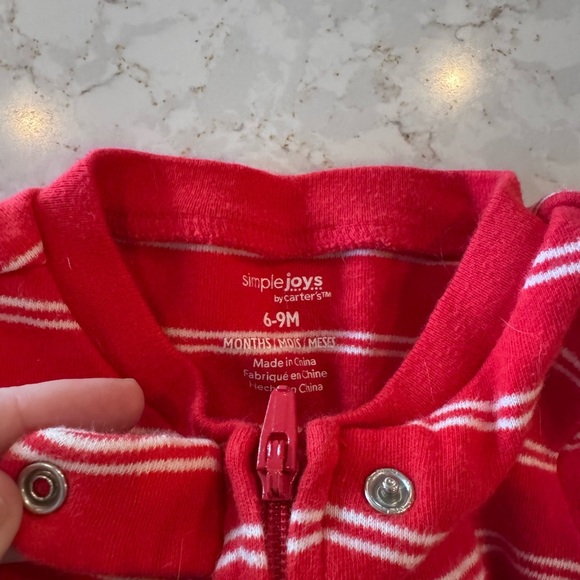 6-9M - pack of 3 - footies-  Burt’s bees & Carters - Picture 7 of 14